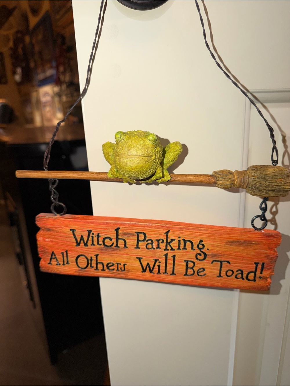 Witch Parking - All Others Will Be Toad — Hanging Sign - Home Accents